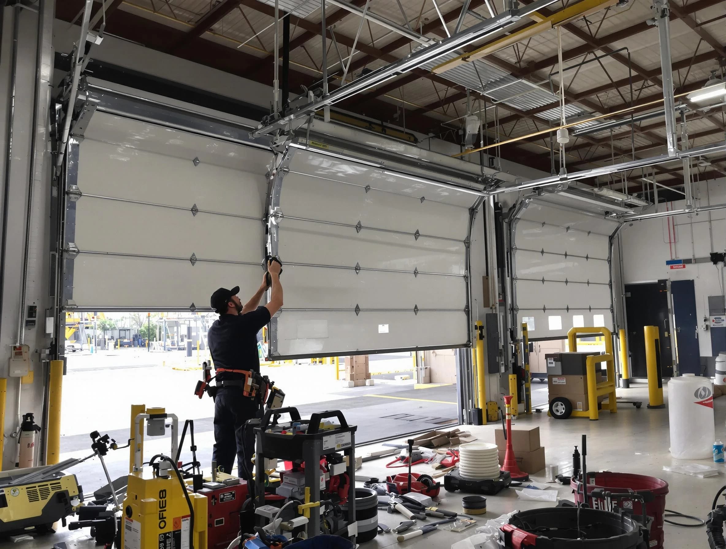 Paramus Garage Door Repair technician performing commercial garage door repair in Paramus