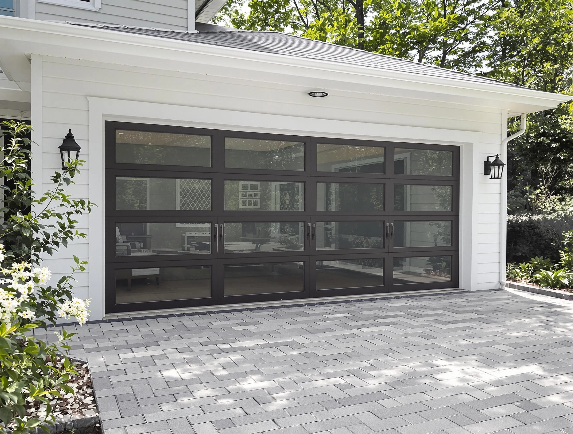 Paramus Garage Door Repair design specialist presenting custom garage door options to Paramus homeowner