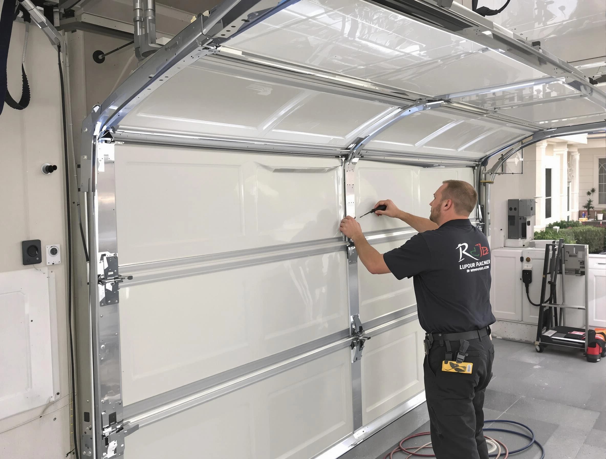 Paramus Garage Door Repair professional performing panel repair in Paramus