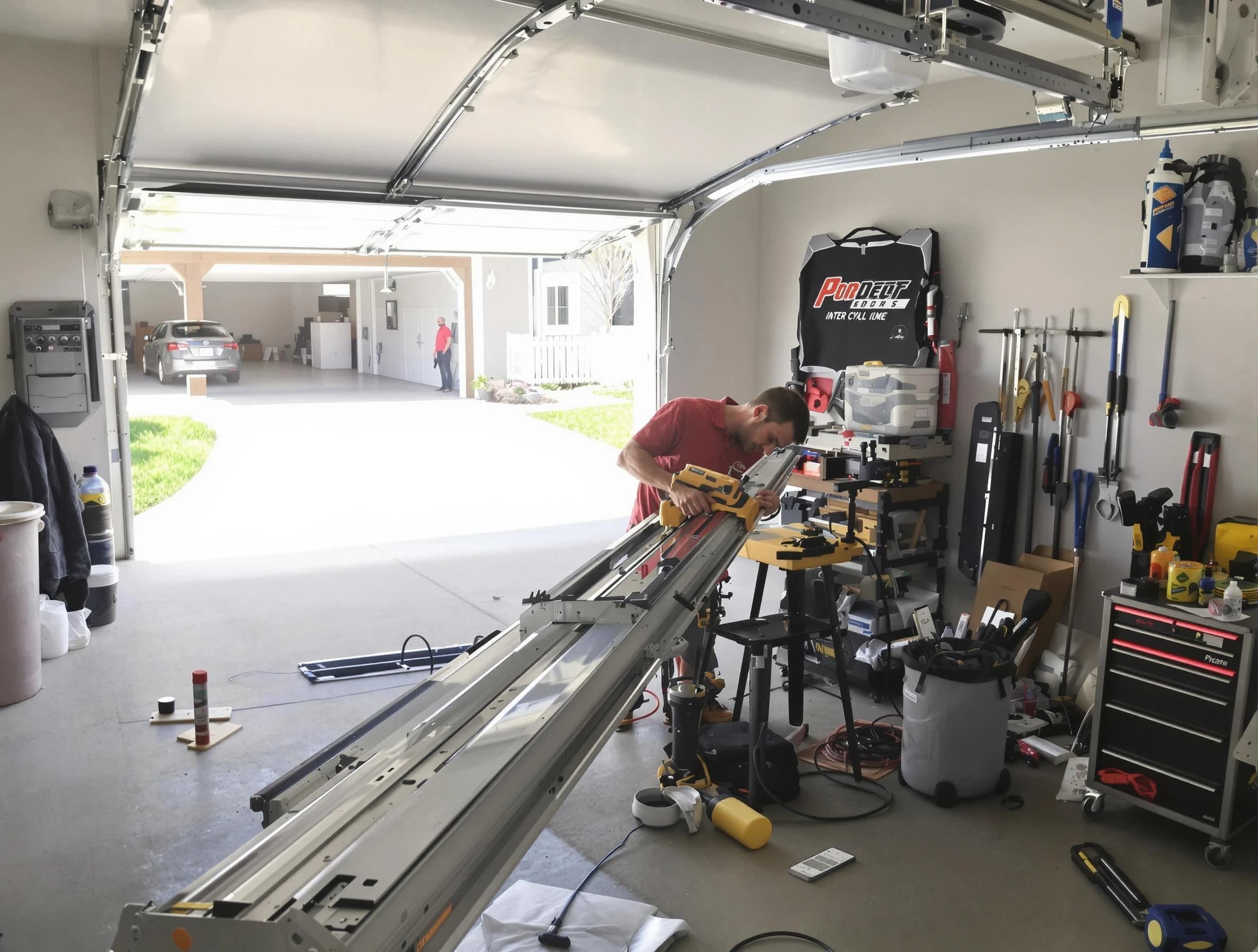 Paramus Garage Door Repair expert performing track repair in Paramus
