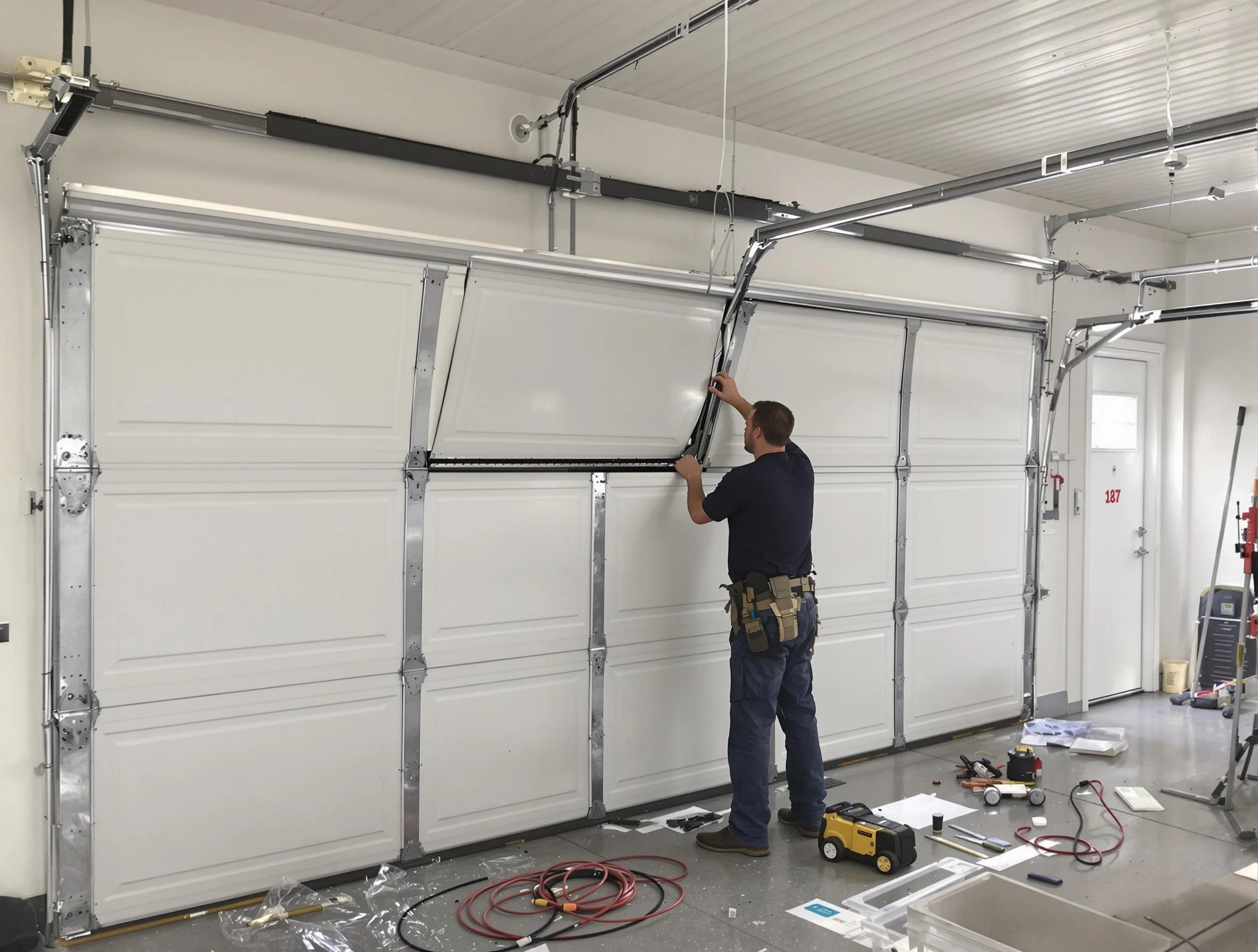 Garage Door Section Replacement in Paramus